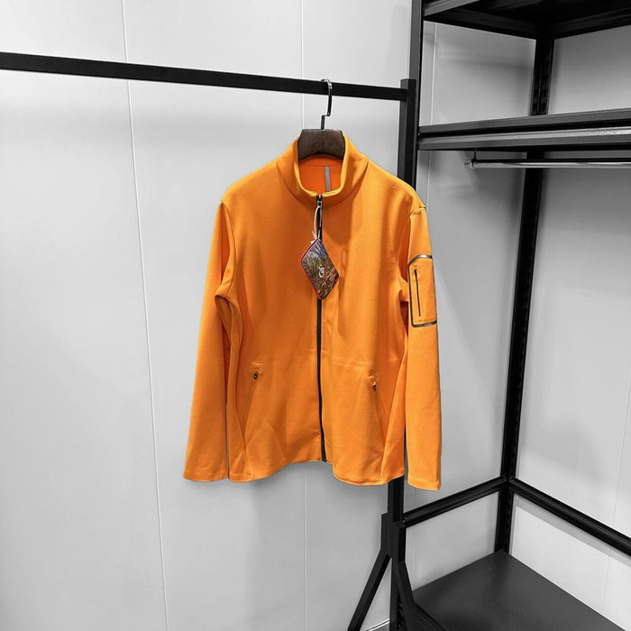 Men's Seamless Bonded Zip Up Jacket High Density Knit Stand Collar Casual Light Business Outerwear Slim Athletic Windbreaker For Spring Autumn