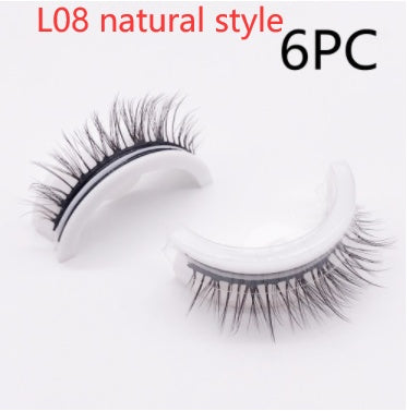 Reusable 3D Mink Lashes Natural False Eyelashes Self Adhesive Fake Glue Free Makeup Eyelash Extension Silk by Mirlaine Univers