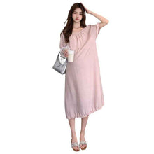 Sweet-style Age-reducing Chiffon Midi Dress With Pockets