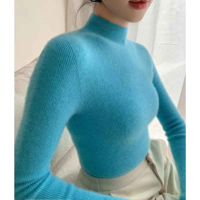 Half Turtleneck Cashmere Slim Top Sweaters Bottoming Shirt