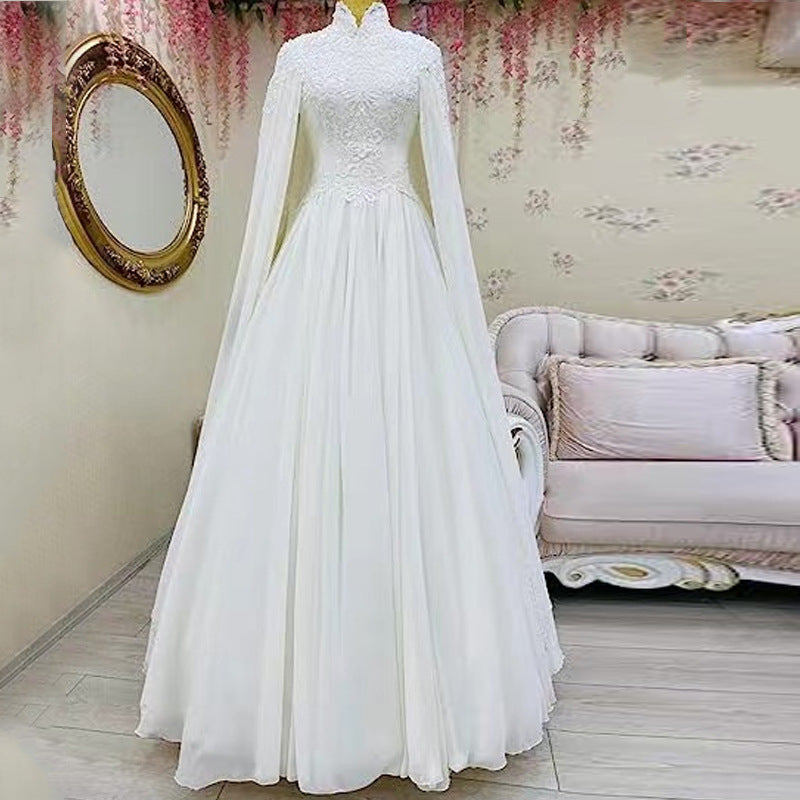 Lace Slim Long Sleeve Fishtail Wedding Dress by Mirlaine Univers