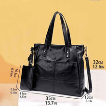Womens Two-Piece Nested Bag Set Soft Leather Shoulder Bag