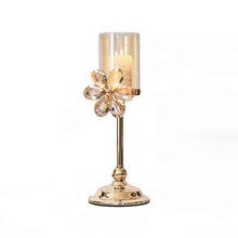 Crystal Petal Glass Candlestick Household Table Decorative Ornaments