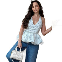 Womens Stylish Halter Top With Ruffled Hem by Mirlaine Univers Womens Stylish Halter Top With Ruffled Hem Mirlaine Univers womens-stylish-halter-top-with-ruffled-hem 0 Womens Stylish Halter Top With Ruffled Hem Mirlaine Univers Womens Stylish Halter Top With Ruffled Hem