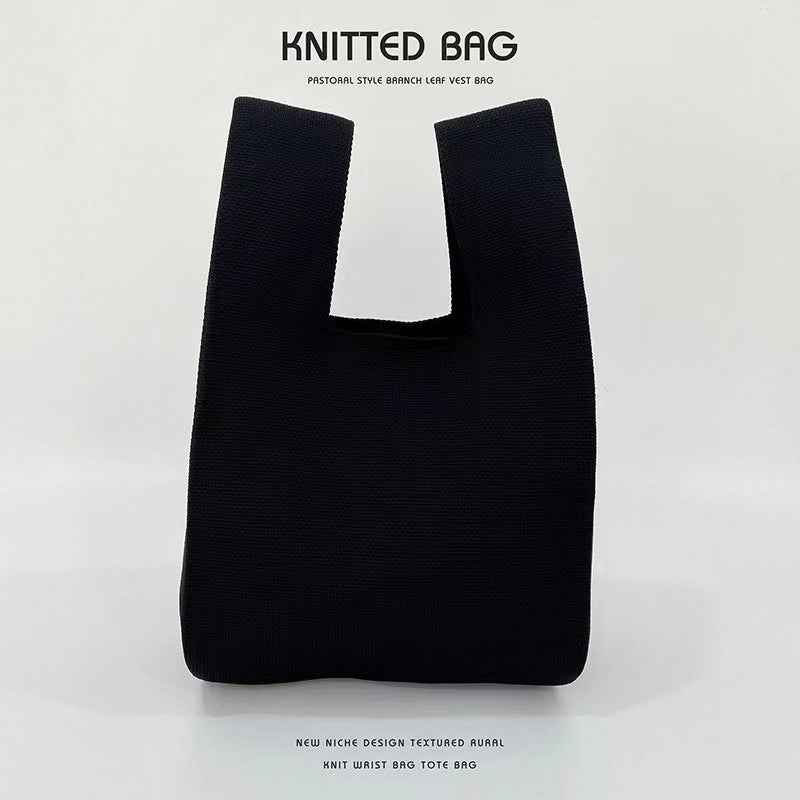 Womens Knitted Yarn Tote Bag Versatile And Easy To Style