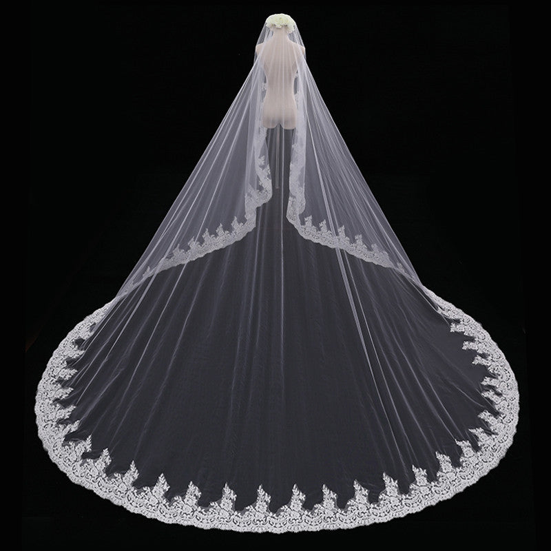 Bride Wedding Master Wedding Veil Long Long Tail by Mirlaine Univers