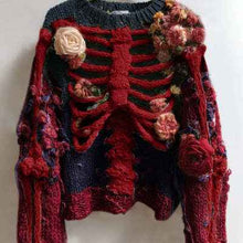 Halloween Bestseller 3D Digital-Print Womens Crew-Neck Loose Sweater