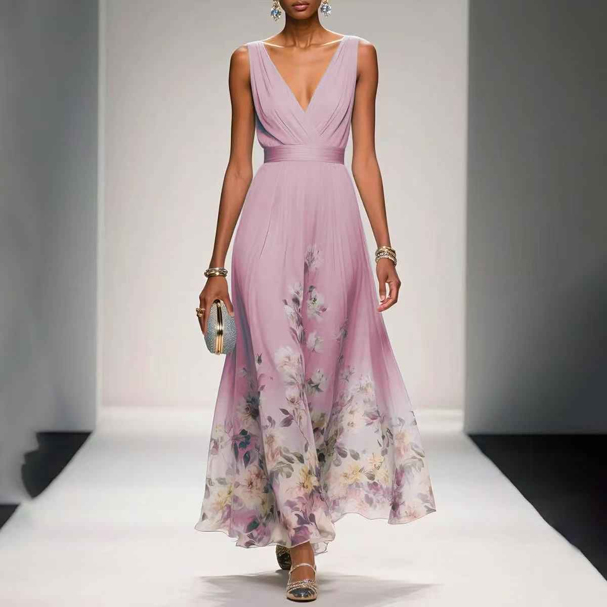 Evening Gown Elegant V-neck Cross-border Dress