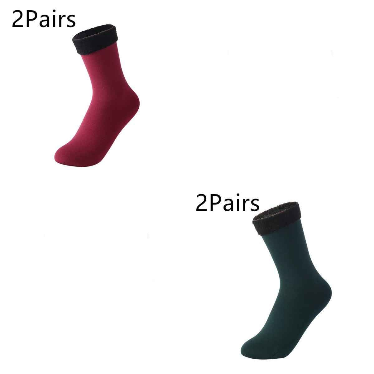Women's Padded Velvet Warm Soft Medium Tube Socks