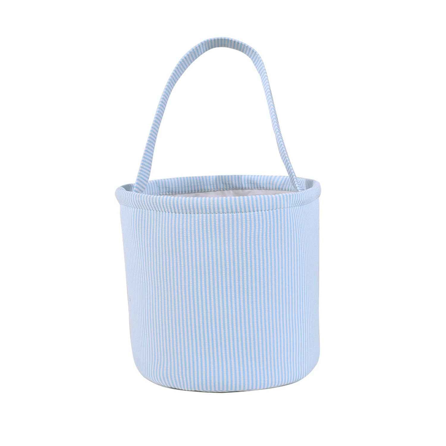 Seersucker Easter Portable Basket 5-color Stripes