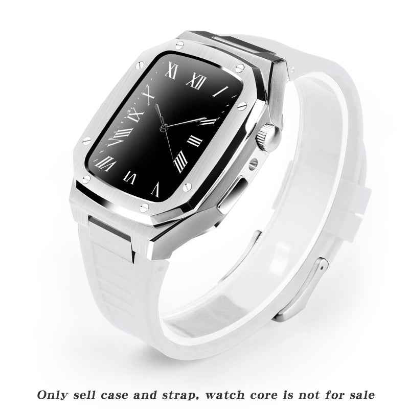 Metal Watch Case Rubber Strap Smart Watch Accessories