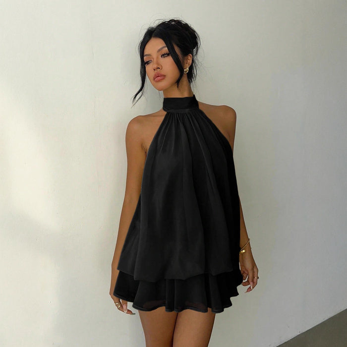 New-design Asymmetric Halter-neck Spicy-girl Dress For Women