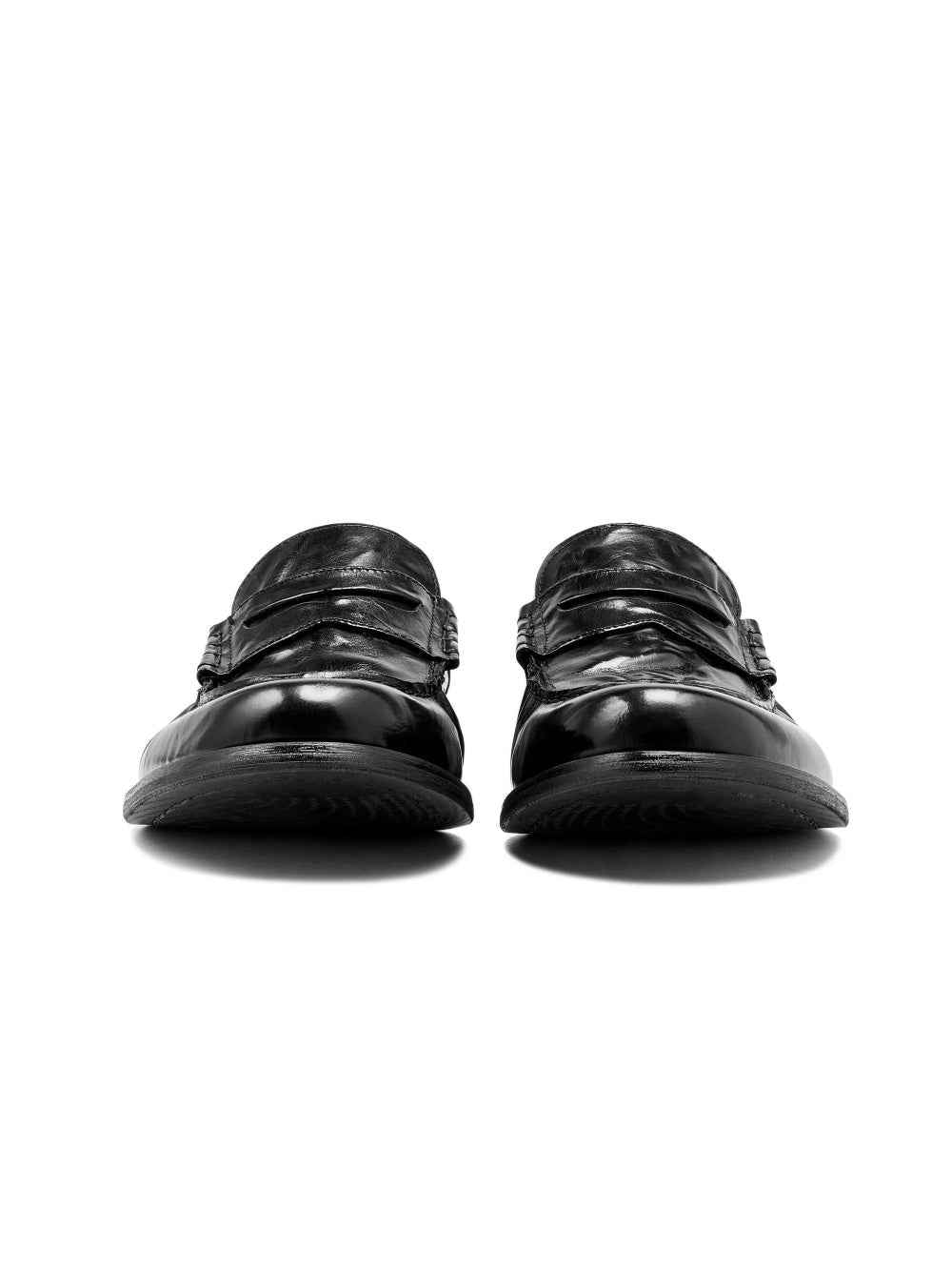 Leather Slip-on Loafers Genuine Leather Pleated Casual Shoes