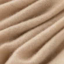 Womens Solid-Color Loose-Fit Mock-Neck Cashmere Sweater