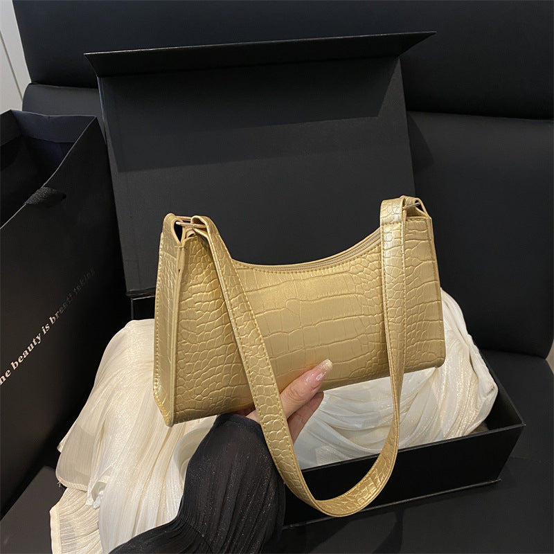 French-style Minimalist Textured Fashionable Tote And Shoulder Bag by Mirlaine Univers
