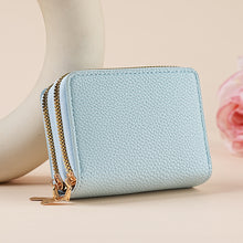 Clutch Wallet With Dual Zippers And Multiple Card Slots by Mirlaine Univers