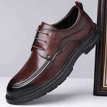 Men's Business Formal Brown Lace-up Leather Shoes