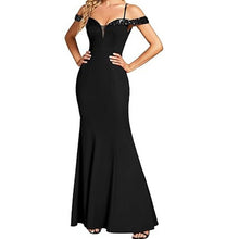 Women's Clothing Off-neck Sling Evening Long Dress by Mirlaine Univers