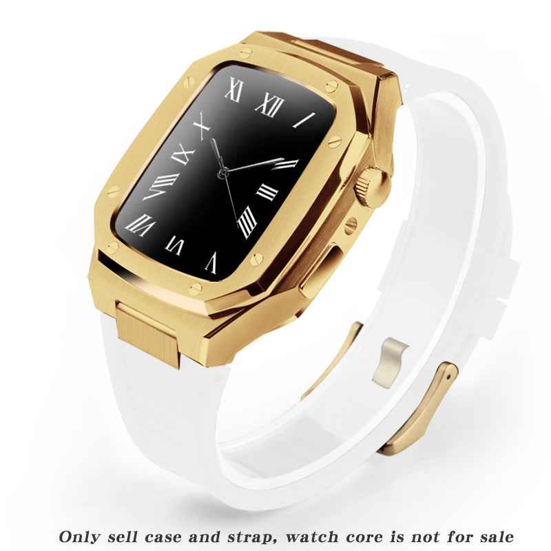 Metal Watch Case Rubber Strap Smart Watch Accessories