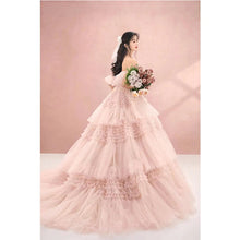 Street Photography Pettiskirt Colored Mesh Temperament Banquet Light Wedding Dress by Mirlaine Univers