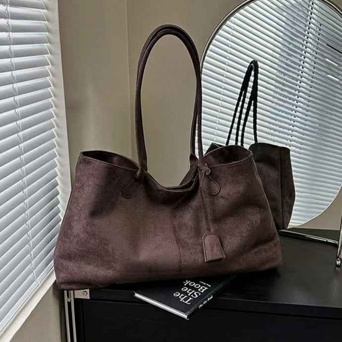Retro Matte Large-Capacity Tote Bag