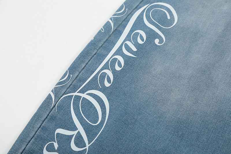 Korean-style Light-wash Wide-leg Denim Jeans For Women