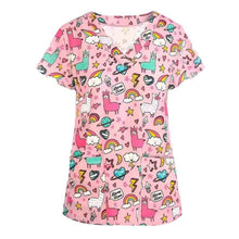 Summer Casual New Women's V-neck Cloth For Nursing Workers Short Sleeve