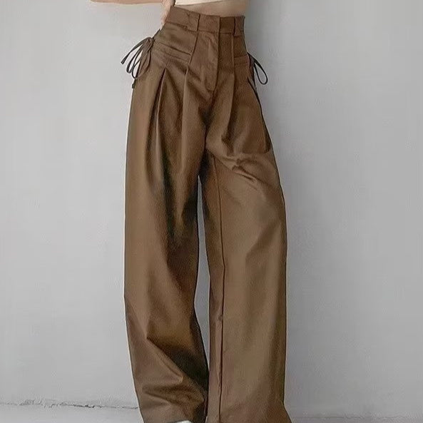 Casual Stylish American-style Workwear Pants Loose Wide-leg Suit Trousers