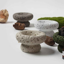 Ins Style No Hole Moon Pattern Cement Mini Flowerpot