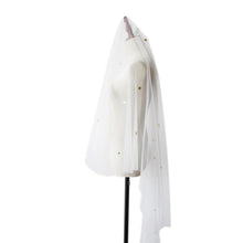 Star Style Hand Sewn Metal Combed Bridal Veil by Mirlaine Univers
