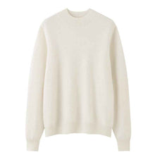 Womens Solid-Color Loose-Fit Mock-Neck Cashmere Sweater