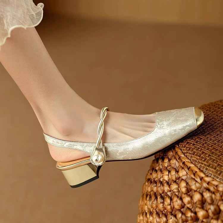 New Chinese Style Fairy Style Outer Wear Closed Toe Fashion Sandals For Women