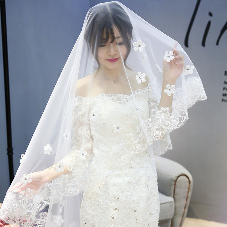 New Style Veil Korean Lace Petal Veil by Mirlaine Univers