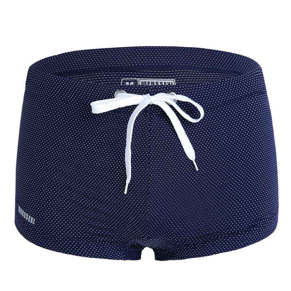 Men's Lace Nylon Low Waist Boxer Swimming Trunks Hot Spring Beach Pants