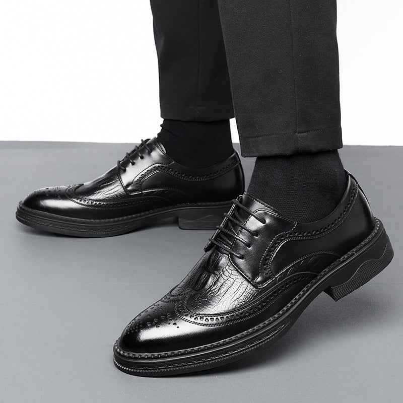 Hollow Leather Shoes Men's Business Formal Wear Casual