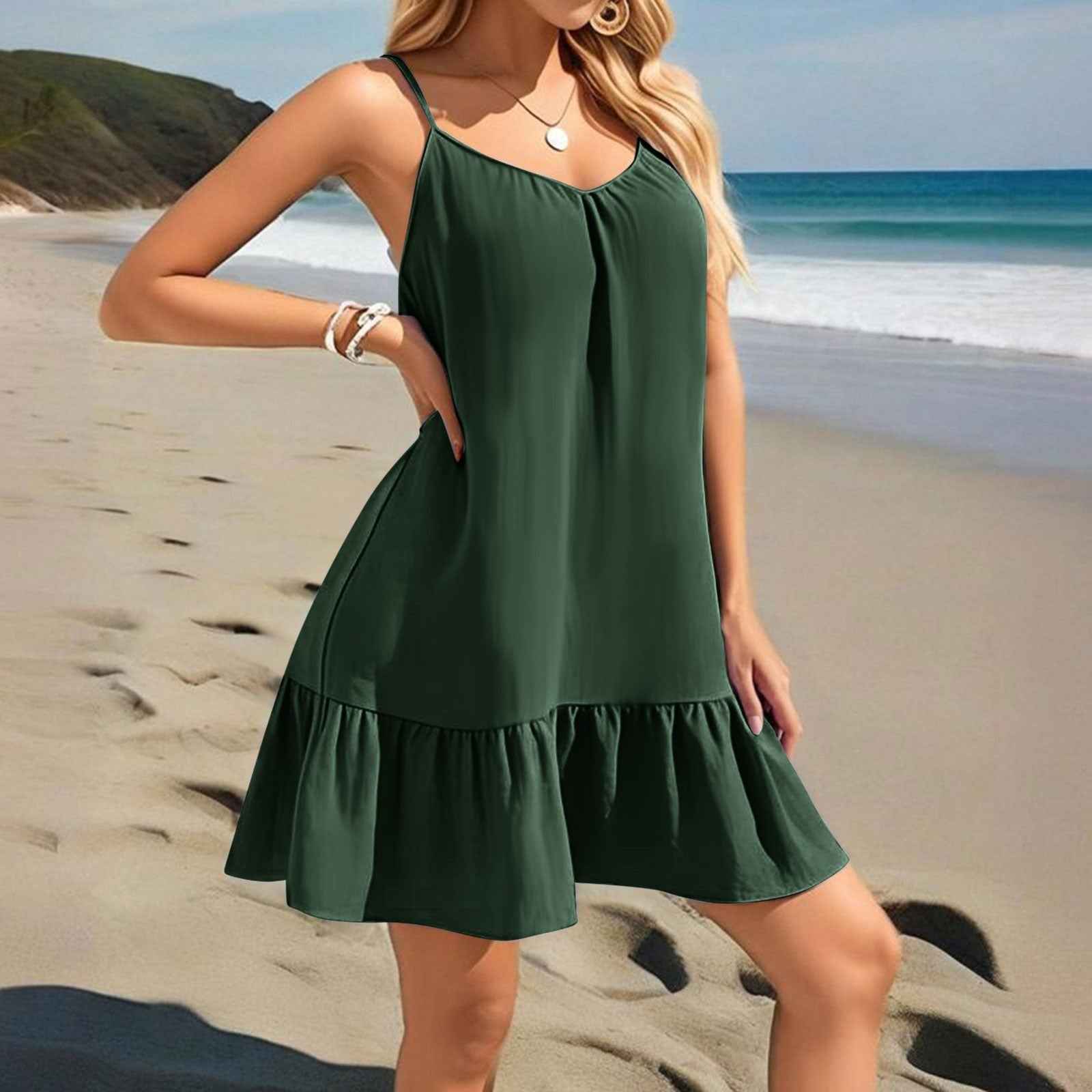 Strapless Solid-color Elegant Dress