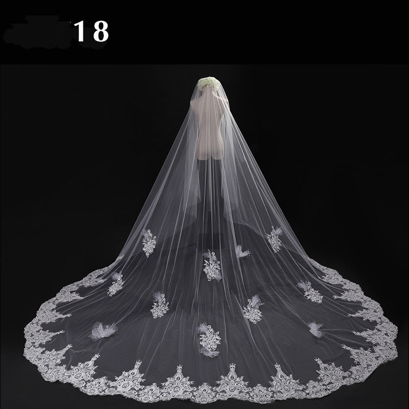 Bride Wedding Master Wedding Veil Long Long Tail by Mirlaine Univers