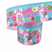 New Easter Printed Egg Ribbon Gift Packing Ribbon Rabbit Radish Scene
