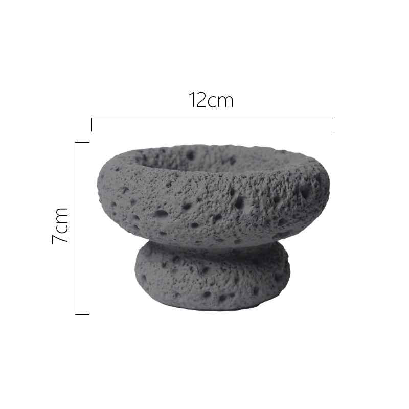 Ins Style No Hole Moon Pattern Cement Mini Flowerpot