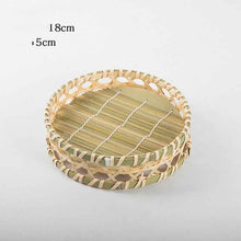 Hand-woven Mini Fruit Basket Grid Small Bamboo Basket Fruit Basket Small Basket