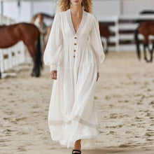 Long-sleeve Elegant White Dress