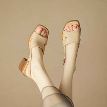 Leisure Commute New Square Toe Open Toe Sandals For Women
