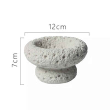 Ins Style No Hole Moon Pattern Cement Mini Flowerpot