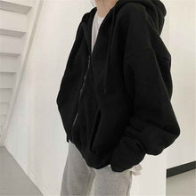 Women's Fashionable Zippered Plus-Size Hooded Jacket