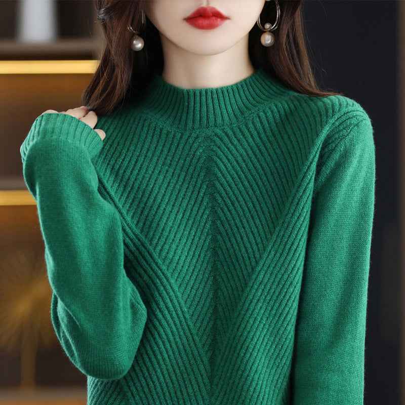 New Autumn And Winter Sweaters Women's Half Turtleneck