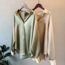 Women's Long-sleeved Satin Shirt by Mirlaine Univers