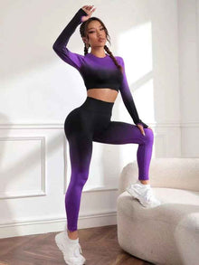 Women's Fashion Unique Gradient Yoga Suit