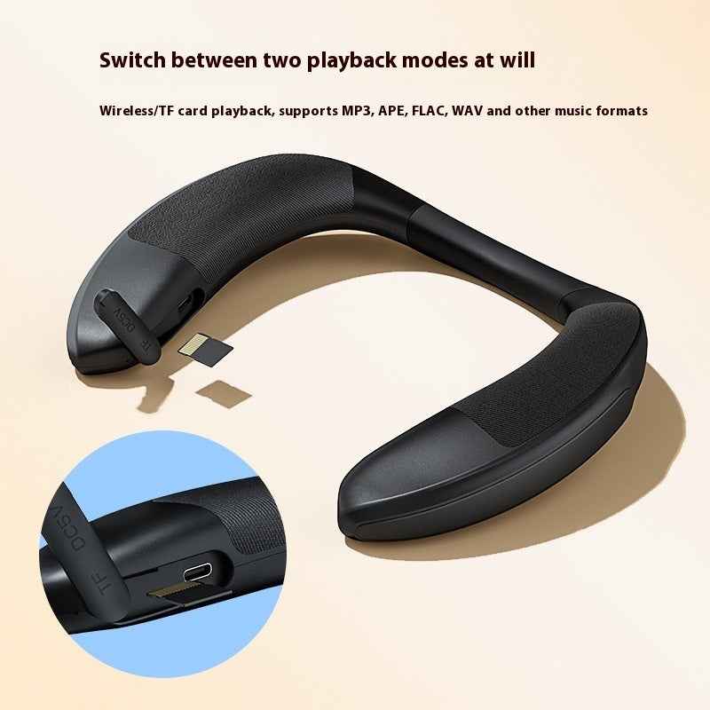 New Halter Wireless Bluetooth Speaker Wear Stereo Bass