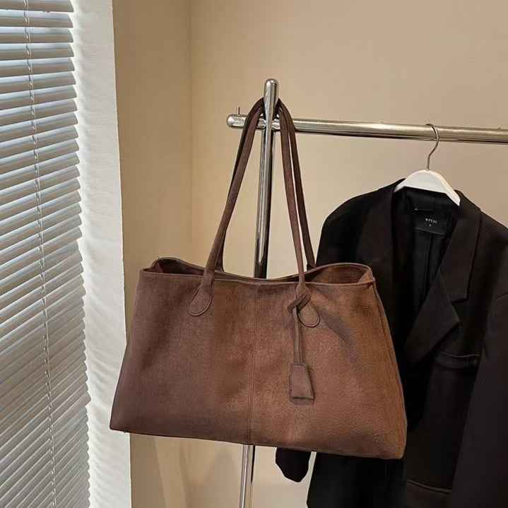 Retro Matte Large-Capacity Tote Bag