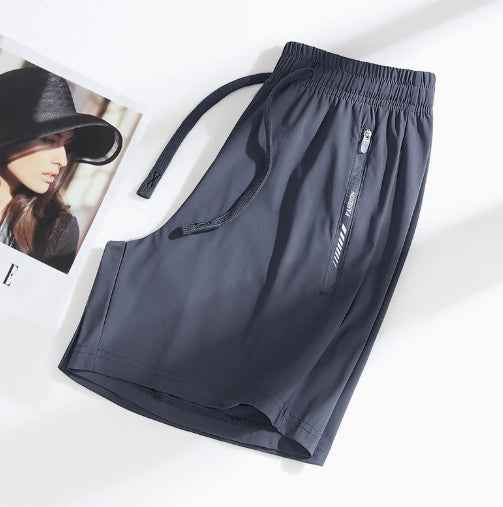 Quick-drying Loose-fitting Mens Sporty Casual Pants Thin Ice Silk Fabric